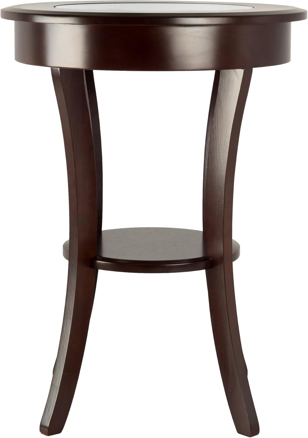 Cassie Accent Table, Cappuccino 20 Inches