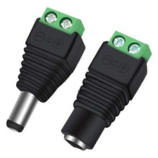 10 Pairs 12V 5A DC Power Plug Connectors 5.5Mm X 2.1Mm      Includes 10 Male...