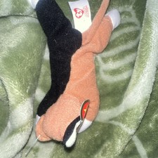 Ty Beanie Baby Plush Cat 1993 Retired Original Black White Brown