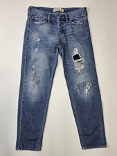 Abercrombie  Fitch Women's Size 0R W25 L25 Boyfriend Straight Distressed Jeans