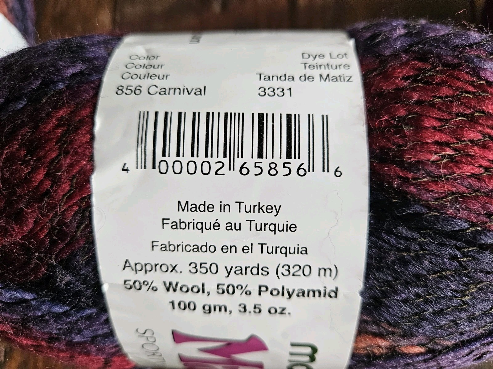 Mary Maxim Self Striping Wool Blend Yarn