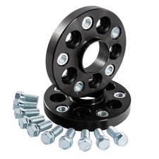2 x Hubcentric 20mm PCD Adaptors 5x100 Hub 5x112 Wheel 57.1mm Black For VW Audi