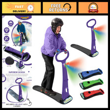 Multi-Purpose Foldable Snow Scooter  Sled with LED Light - Kids/Teens Snowboard