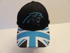 NWOT Carolina Panthers NFL 2019 London Games New Era Baseball Cap/Hat Black/Blue