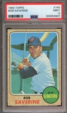 1968 Topps #149 Bob Saverine PSA 9 Senators *INVAJ3593
