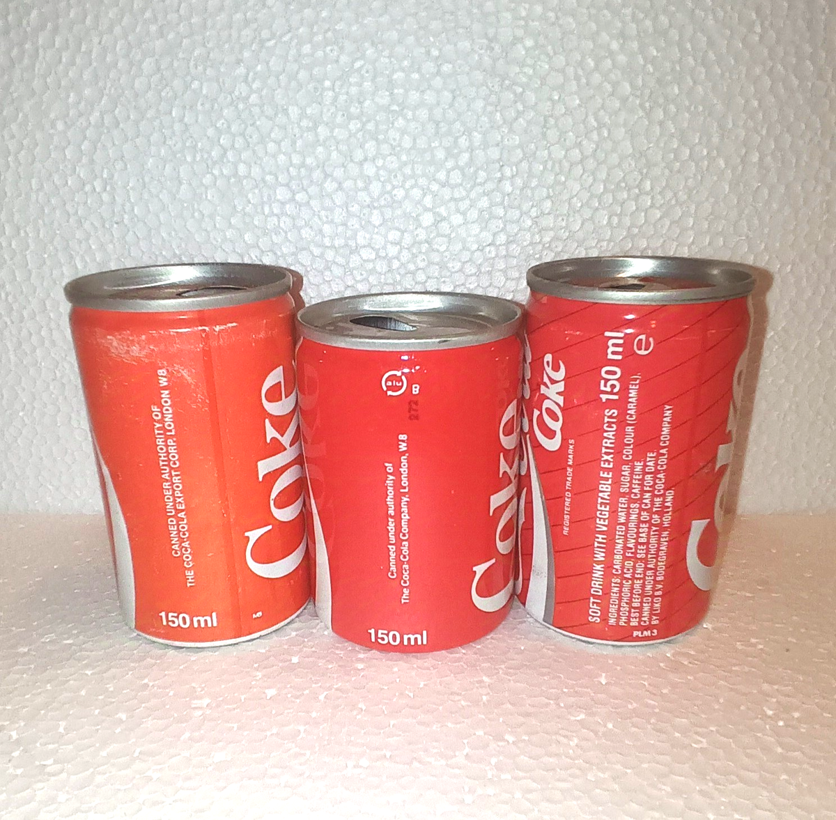 🥤Coca-Cola Mini Cans UK 150ml Vintage 80s 90s Evolution Set Rare