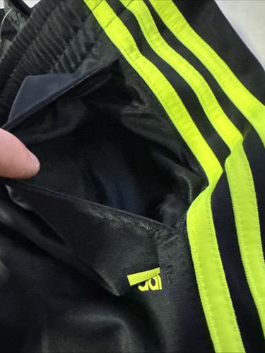 NWT Boy’s Adidas Black, Neon Green Striped Size XL Track Pants $30 - Picture 7 of 9