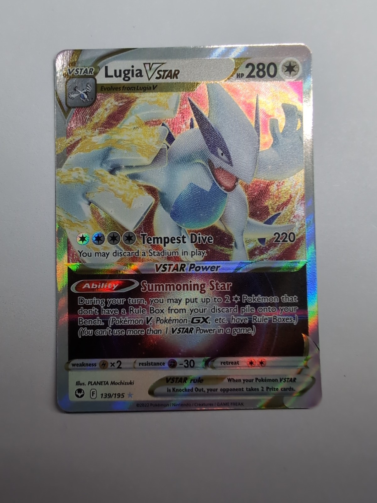 Lugia v Star 139/195 Sword & Shield Silver Tempest