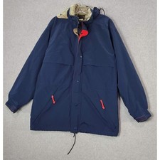 VINTAGE Eddie Bauer Men Jacket L Blue Nylon Parka Gore-Tex 90s Anorak