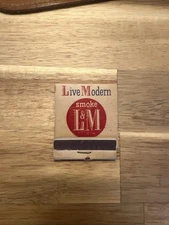 Vintage Matchbook L&M Live Modern Smoke L&M The Miracle Tip