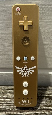 The Legend of Zelda Skyward Sword Gold Nintendo Wii Remote Controller Wiimote