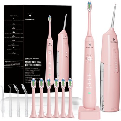 2-1 Oral Clean Kit- Water Dental flosser & Electric Toothbrush Combo- Brushin...