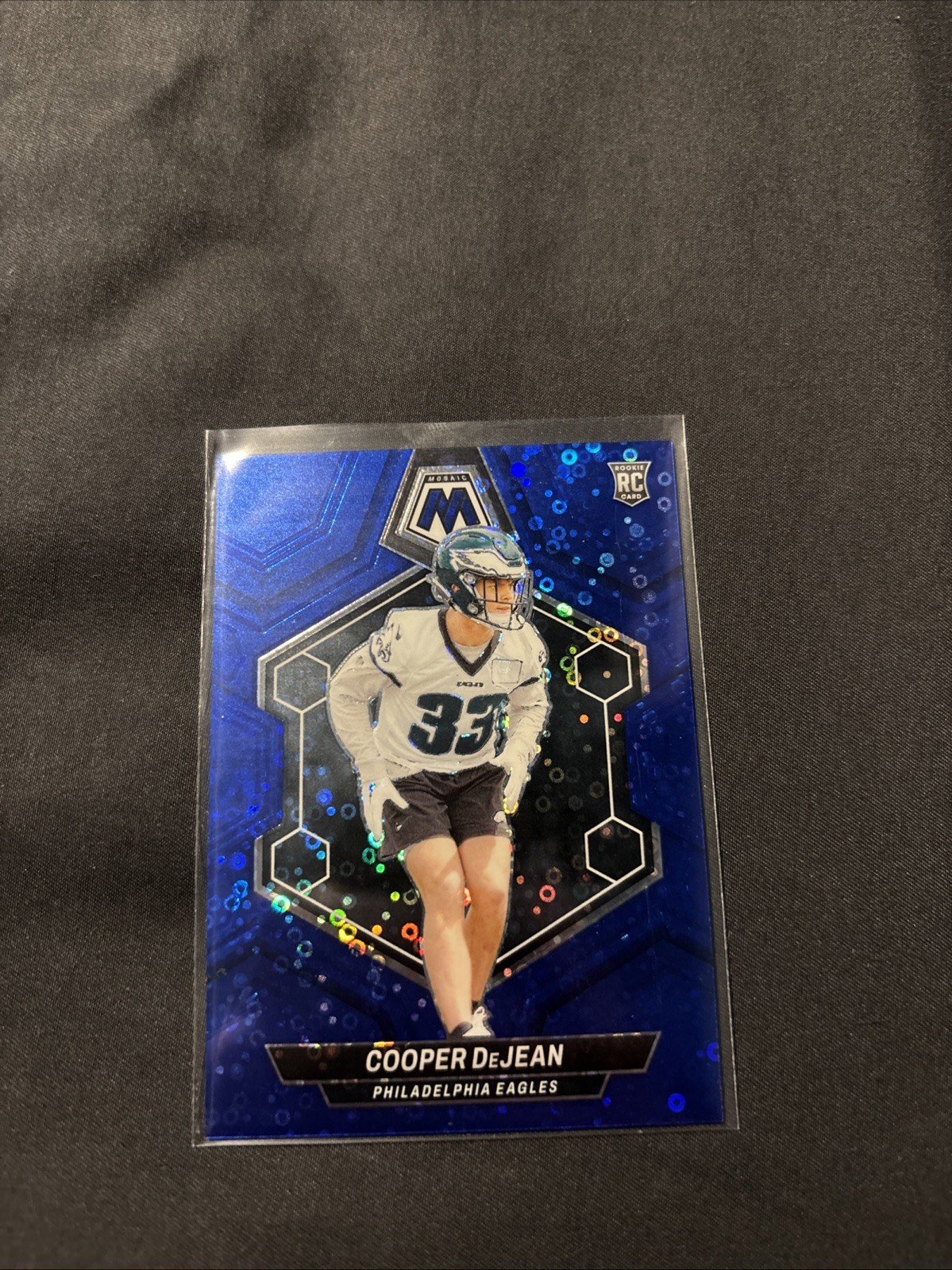 2024 Panini Mosaic - Rookie  Cooper DeJean #340 No Huddle Blue Mosaic Prizm /75
