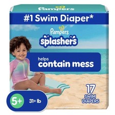Pampers Splashers Disposable Swim Pants 17ct Size L, 31 Lb 