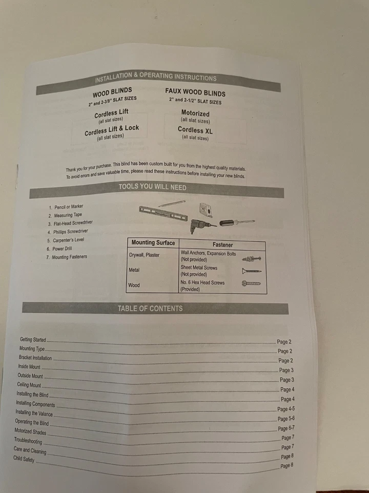 Persiana de madera inalámbrica de dos pulgadas de una ventana 15” de ancho x 34” de alto blanca montaje exterior Foto 3 de 4