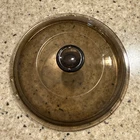 Pyrex Corning Ware Vision V-1.5-C Brown Amber Glass 7"  Lid Round