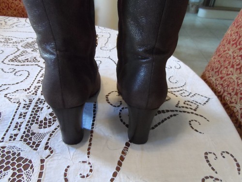 Chanel Gold/Copper Metallic Lambskin Leather Knee High Boots SIze EU 40- US 10 - Picture 17 of 24