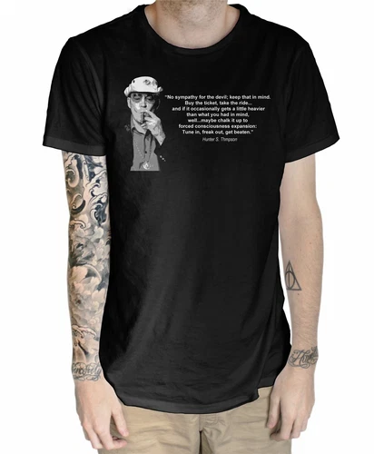 Hunter S. Thompson Buy the Ticket Take the Ride Quote Mens T Shirt