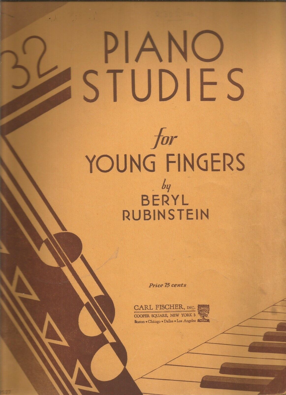 Rubinstein 32 Piano Studies for Young Fingers