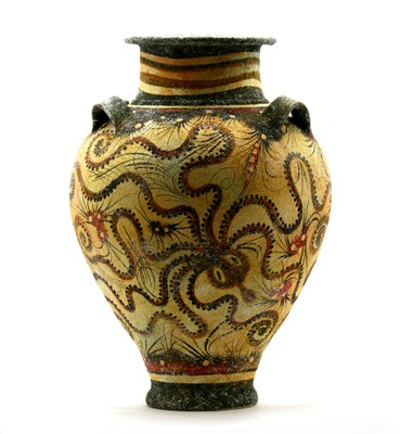 Minoan Vase Pottery Painting Octopus Ancient Greek Crete Ceramic