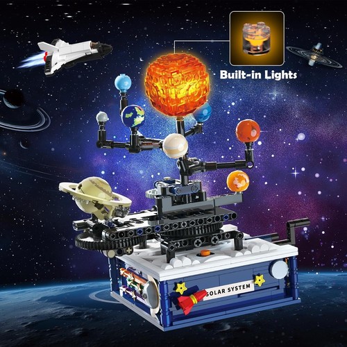 775 PCS Solar System Building Set - Rotating Space Model with Light for Kids 6+ - Picture 4 of 15
