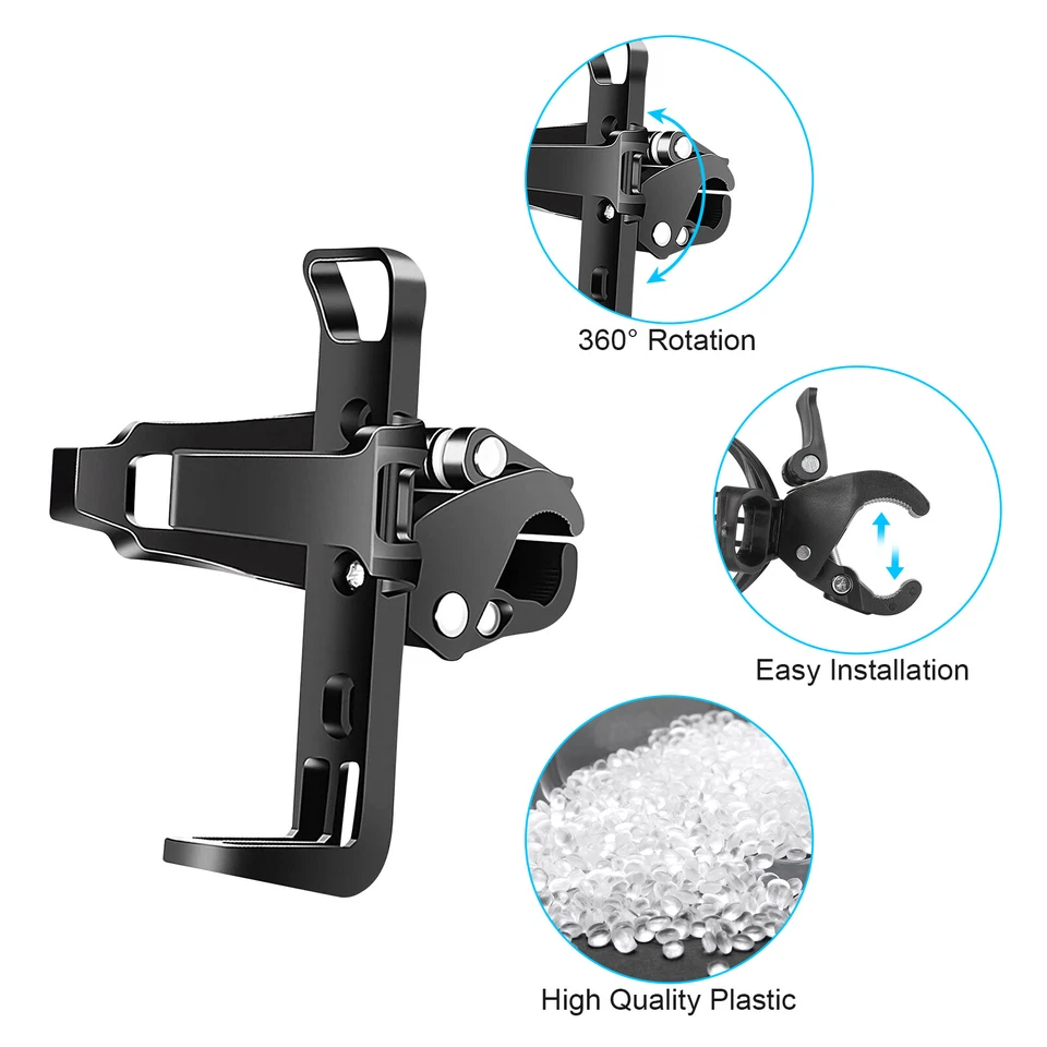 Bike Cup Holder Cycling Beverage Water Bottle Cage Mount Drink Bicycle Handlebar - Imagem 3 de 4