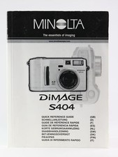 Instructions Minolta Dimage S404 S 404 Manual Instructions for Use
