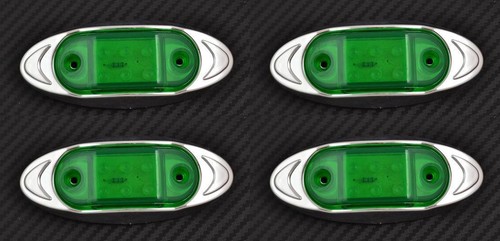 5x Green 10mm LED Indicator Lights With Bezel - Pre-Wired 12V For Panels / Switches 3 thumbnail image