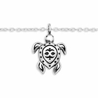 FußKettchen Mit SchildkröTe 925 Silber - Kinder Damen MäDchen Schmuck