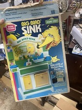Old Vintage Hasbro Sesame Street Big Bird Sink Only Toy 1982 With Box