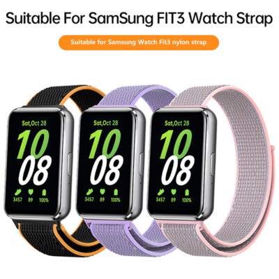 For Samsung Galaxy Fit 3 Sports Nylon Loop Band Wrist Strap Wristband Bracelet