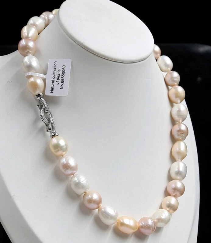 18" GENUINE NATURAL 12-14 MM SOUTH SEA BAROQUE PEARL NECKLACE - Image 4 of 4