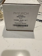 PHYLRICH TOWEL BAR 18” Nickel