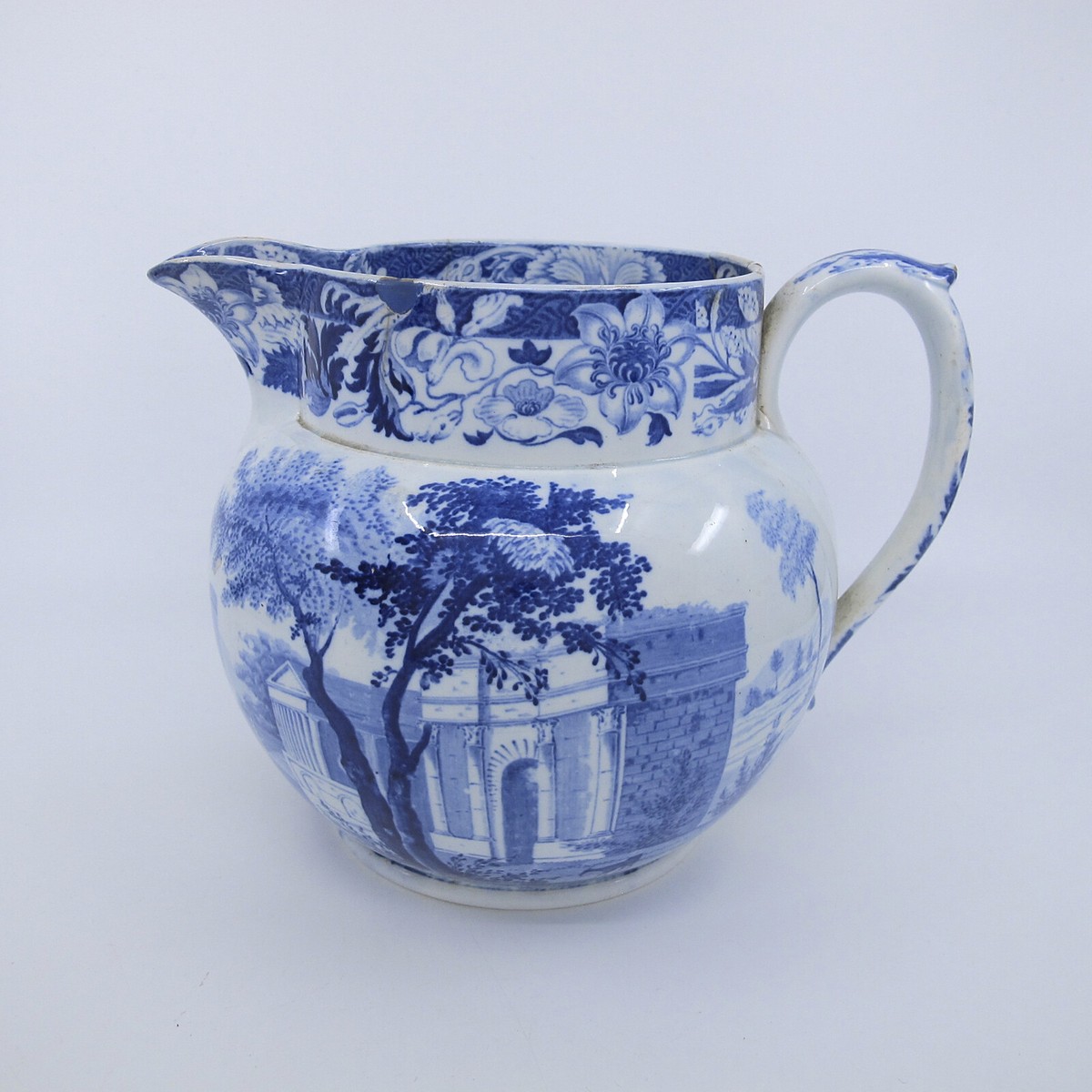 BLUE CLAUDE by JOSIAH WEDGWOOD Pearlware 1825 Large Jug Water