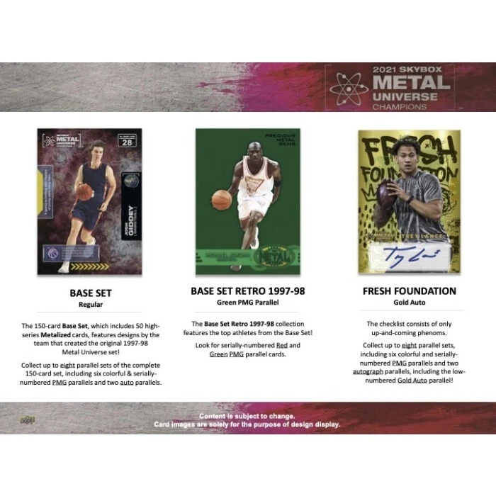 2021 UPPER DECK SKYBOX METAL UNIVERSE CHAMPIONS MULTI SPORT HOBBY BOX SEALED - Image 3 of 4