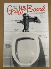 Your graffiti board vintage poster mens room urinal 1980 pro arts