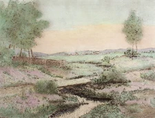 Paul Bishop "West Willowbrook" Hand Signed Etching Fine Art Print, Make Offer!