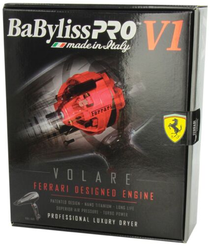 BABFV1 BABYLISS PRO VOLARE V1 FULL-SIZE DRYER FERRARI-DESIGNED ENGINE BLACK - Picture 1 of 2