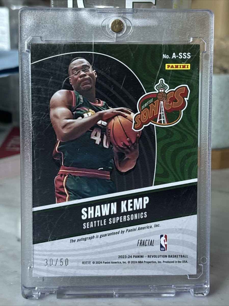 2023-24 Panini Revolution Shawn Kemp Autographs Fractal Auto /50