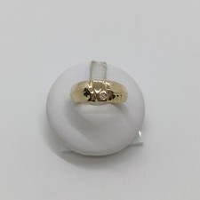 Bague D'Homme En Or Jaune 18KT 750 Avec Zircon 6,3 Grammes N.20 (0744)