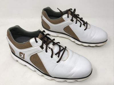 FOOTJOY ゴルフシューズ　26cm ホワイト/ブラウン Foot Joy FJ Pro SL Classic Mens Size 7 W Wide 53219 White Tan Golf