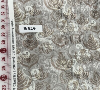 Timeless Treasures Coffee Foam Shapes On Latte Cotton Quilt Fabric Half Yard