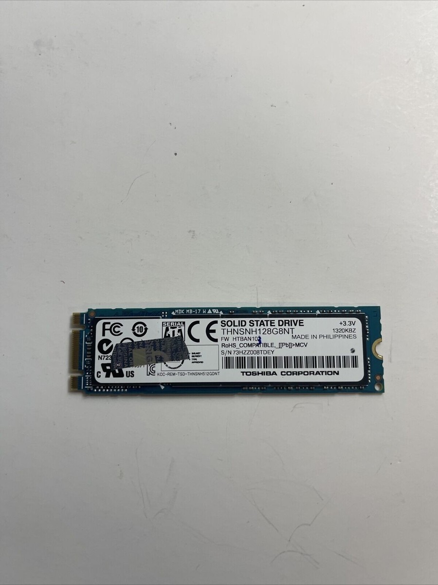 Toshiba 128GB SATA M.2 SSD Solid State Drive THNSNH128G8NT Toshiba 128GB SATA M.2 SSD Solid State Drive THNSNH128G8NT