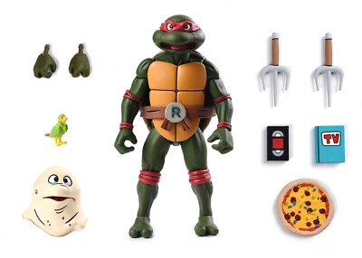 Teenage Mutant Ninja Turtles Raphael VHS Cartoon NECA Ultimate TMNT Pizza Club E