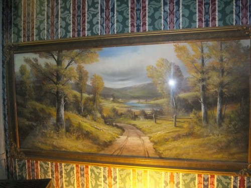 Spectacular Antique Signed GUNDERSON Pastel Very Large 43"x21" Great Shape - Picture 10 of 10