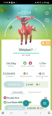 Pokemon Go Shiny Legendary Virizion 