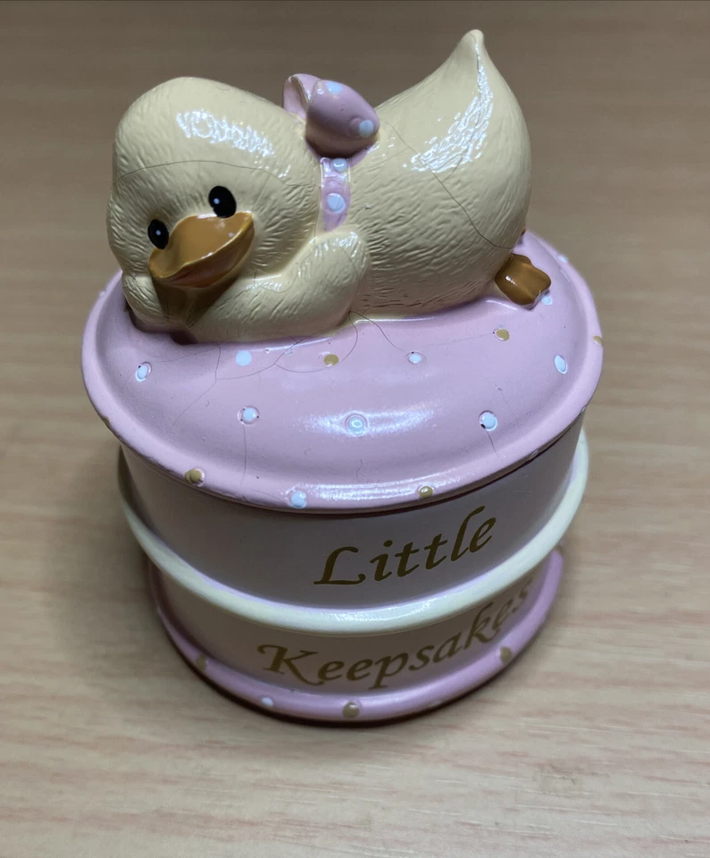 Caja de recuerdo de pato Russ Berrie Diddy, rosa por -nueva en caja gran regalo Foto 4 de 4