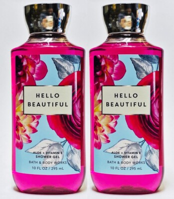 2 Bath & Body Works HELLO BEAUTIFUL Body Wash Shower Gel Aloe Vitamin E 10  oz | eBay