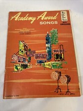 Academy Award Songs, Organ Songbook,. 1934-1966 Movie Songs Acceptable Preowned