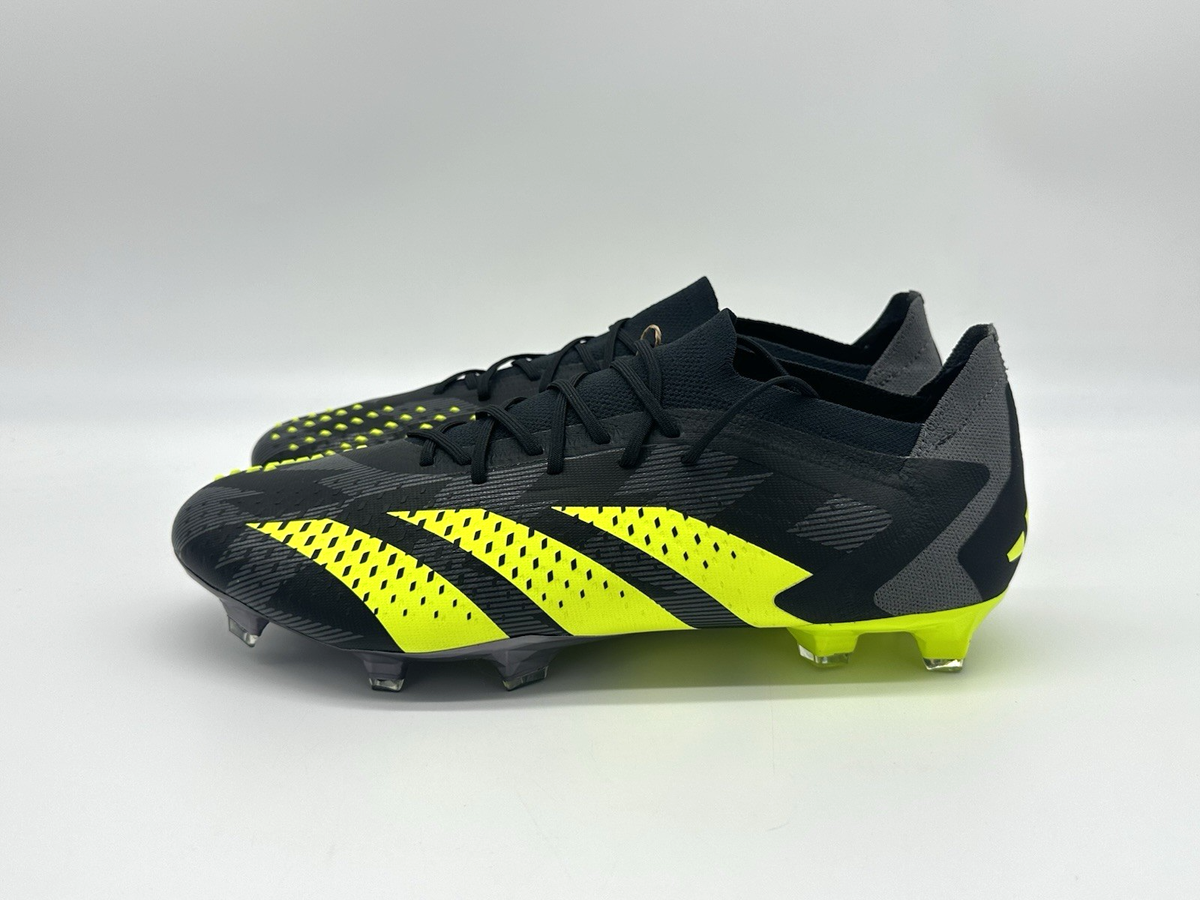 NEW Adidas Predator Accuracy.1 Low FG Soccer Cleats IG0782 Size 7.5 Black Yellow Adidas Predator Accuracy.1 Low INJ FG Black Yellow Soccer  main image 2